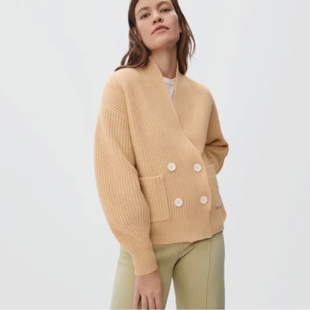 Everlane Felted Merino Double Breasted Cardigan
